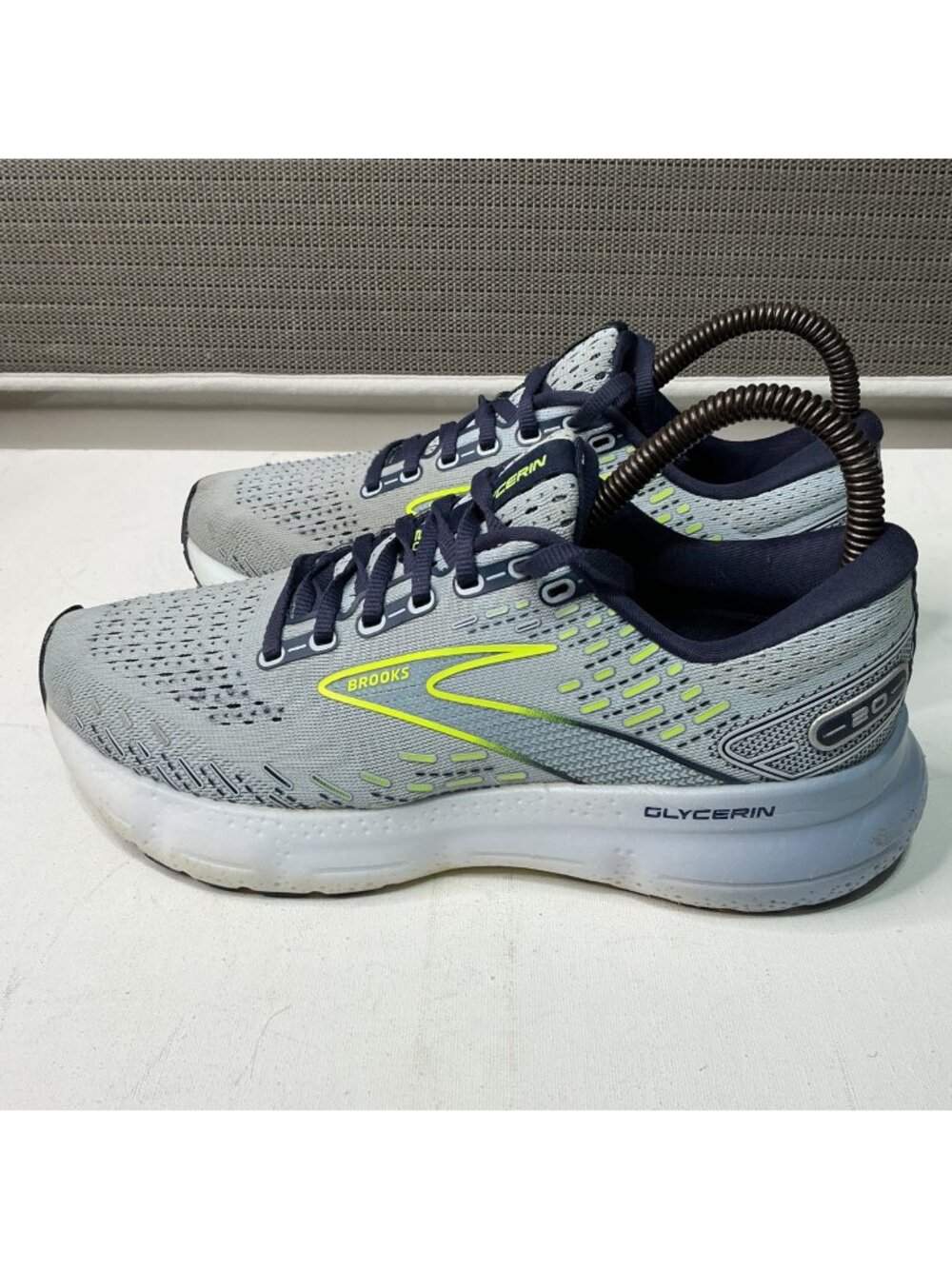 Brooks Glycerin 20 Light Blue Peacoat Nightlife Running Shoes Women's Size 9